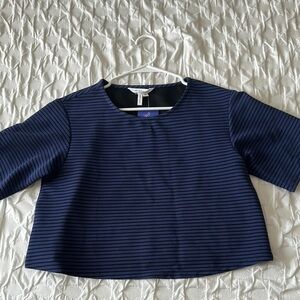 BCBGeneration Blue Boxy Crop Top